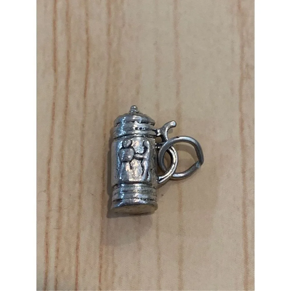.925 Beer Stein Sterling Silver Jewelry Charm